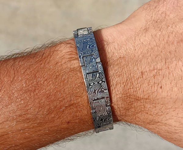 Bracelet en acier de damas damascus steel bracelet