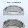 Alliance en acier de damas motif "Heimskringla" avec repolissage/ sans repolissage